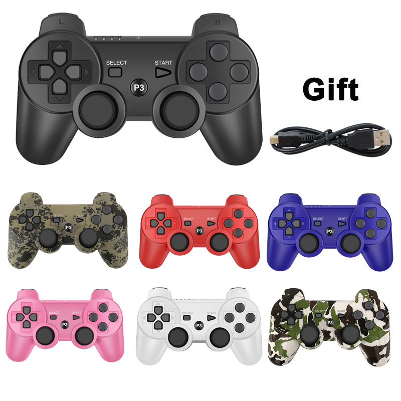 Controlador Sem Fio Bluetooth Para Console PS3 Gamepad Com Joystick De Controle De Vibração Playstation 3 Acessórios De