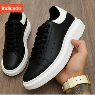 Sapatenis Casual Masculino Sneaker Sola Alta Macio Chunky Confortável Estiloso Sola Oversize Lanç