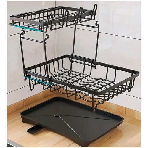 Escorredor de Louças Rack Aço Carbono Preto — foto 9