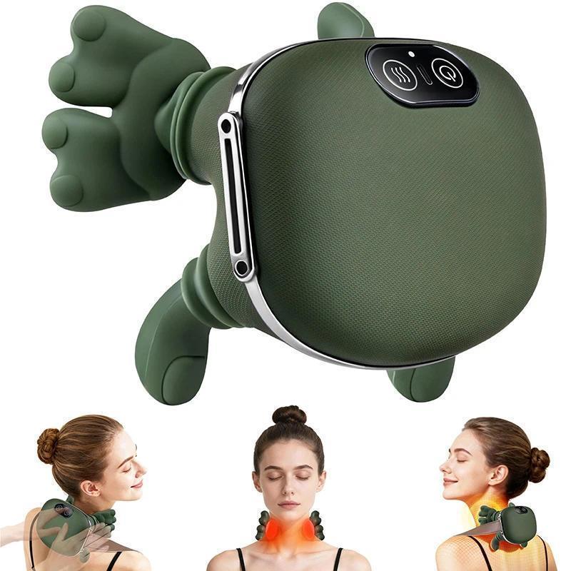 Massageador De Pescoço E Ombro Com Compressa Térmica , Amassar Simulado À Mão