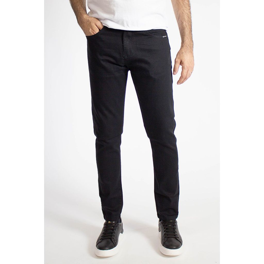 Calca Jeans Masculina Skinny Basic Polo Wear Preto