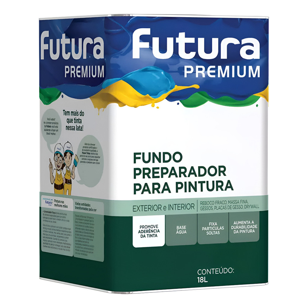 Fundo Preparador De Paredes Base Água Futura 18l