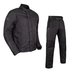 Roupa Moto Texx Ronin V2 Conjunto Masculino Preto Jaqueta e Calça Motociclista