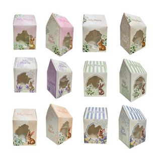 Caixa de Presente com Visor de Pascoa 12x12x20,2cm - 12 pcs em Oferta na Shopee