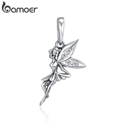 Bamoer Grânulo Flor Fada Pingente DIY Pulseira Colar Acessórios Para Presentes Femininos
