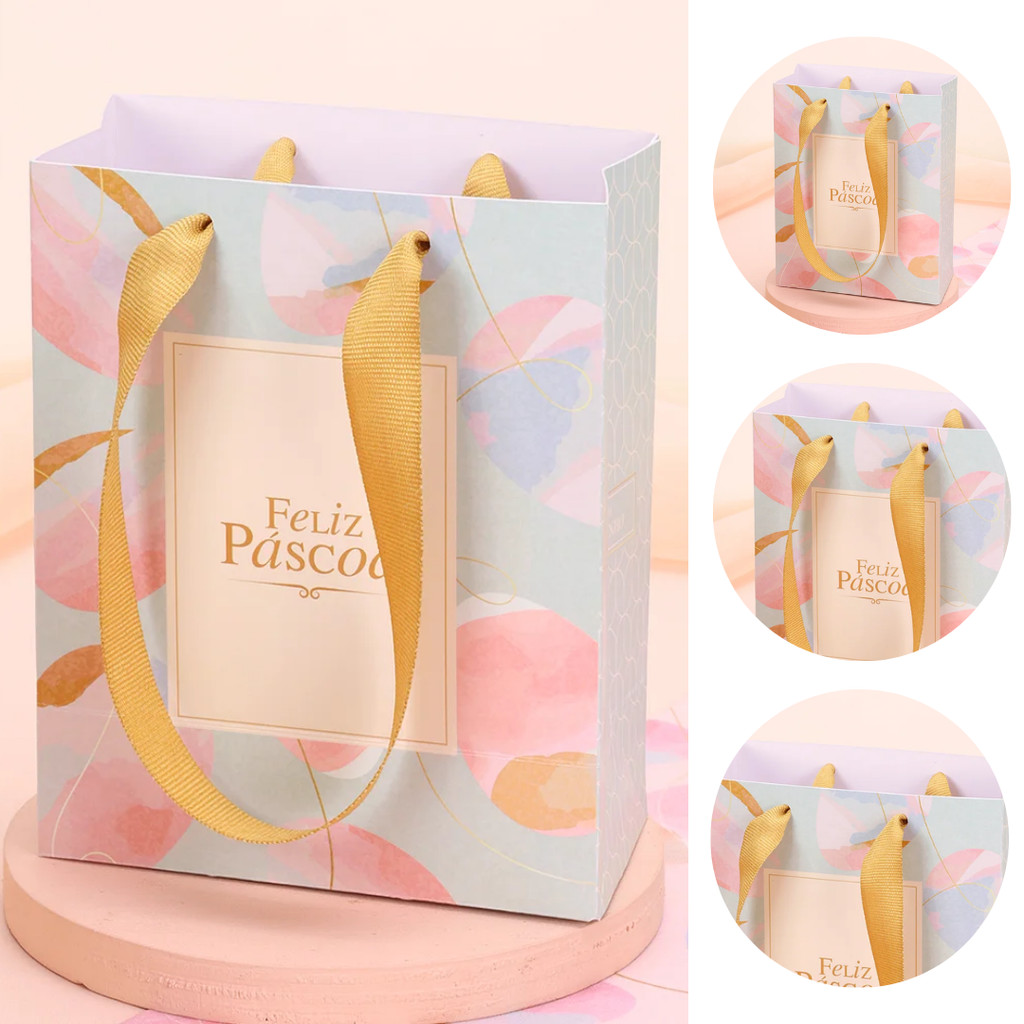 10 SACOLA PÁSCOA MINI 16X13X7CM CELEBRAR 5719 ( PASCOA JANGO 2026 )