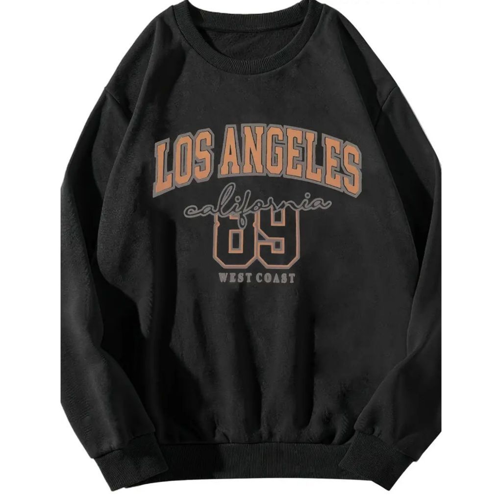 Moletom Careca Los Angeles 89 Gola Redonda Casaco Masculino Feminino Flanelado Unissex Inverno Blusa De Frio