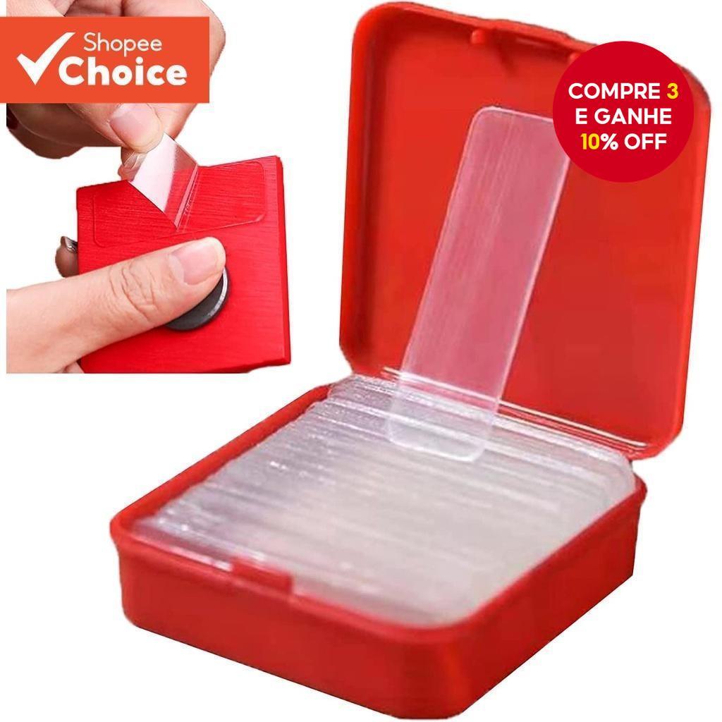 Caixa De 60 Fitas Adesivas Dupla Face Removíveis Transparentes Para Balões , Tiras De Parede Fortes Multifuncionais À Pr em Oferta na Shopee