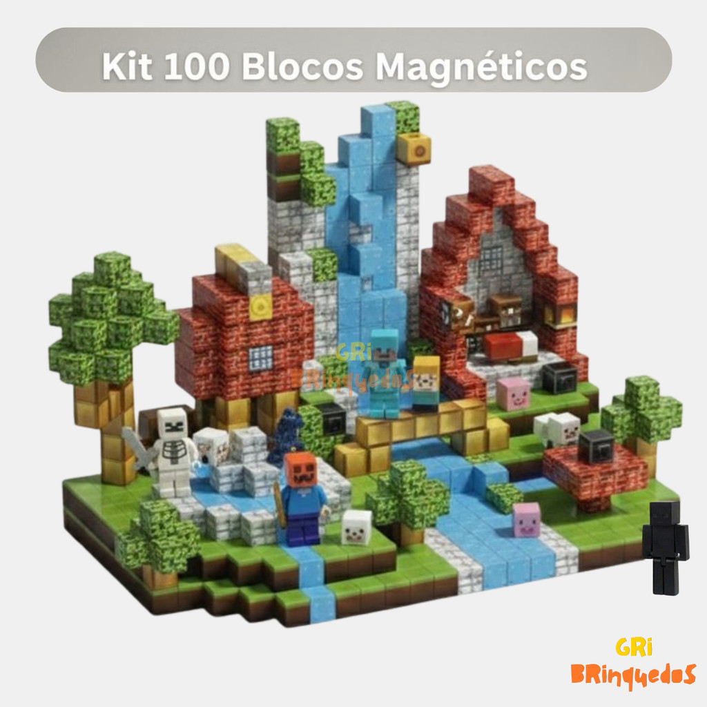 Blocos Magnéticos 100 Peças ( Somente Blocos ) em Oferta na Shopee