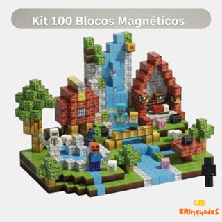 Blocos Magnéticos 100 Peças ( Somente Blocos ) em Oferta na Shopee
