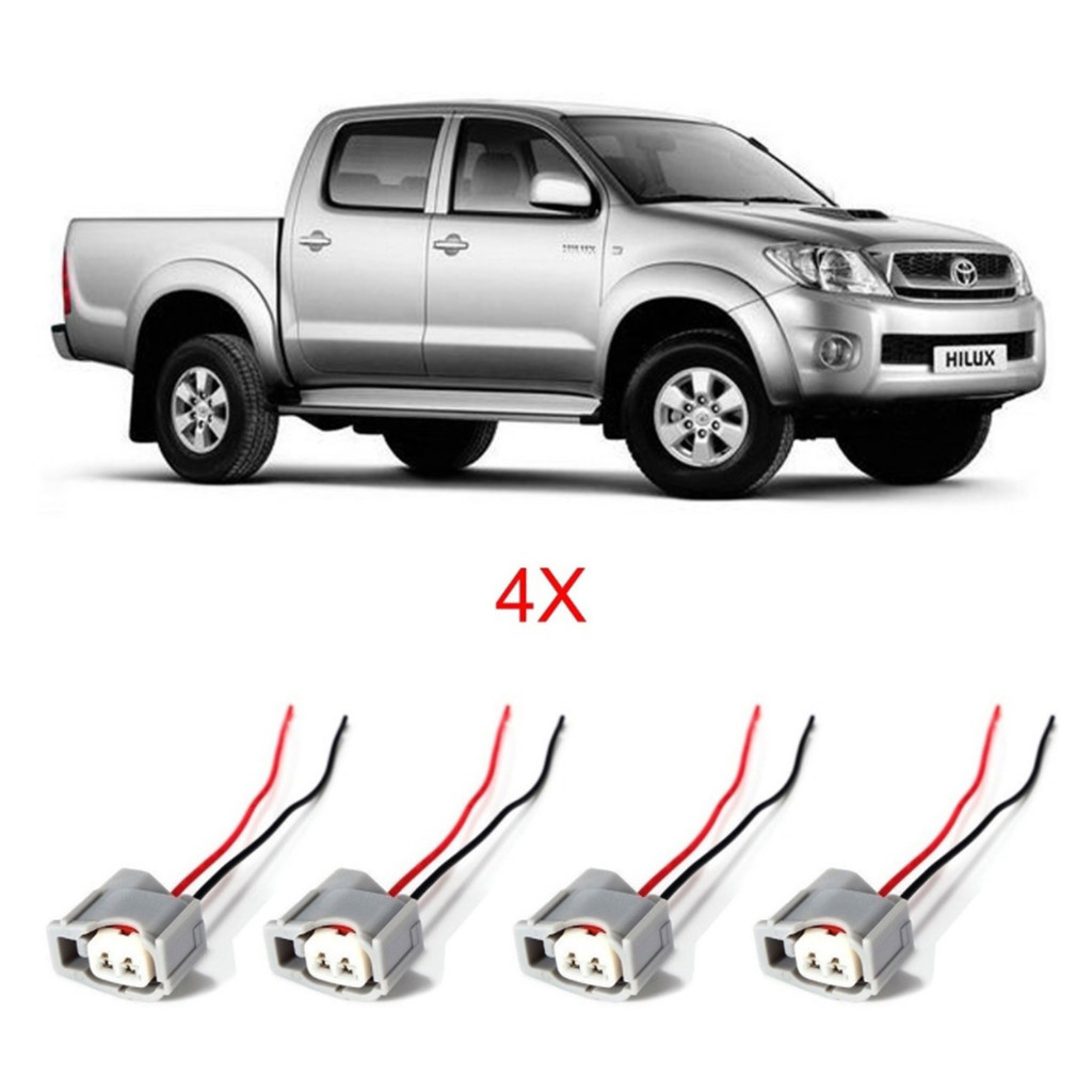 Plug Bico Injetor Toyota Hilux 2.7 Diesel 2005 a 2010 - 4 X