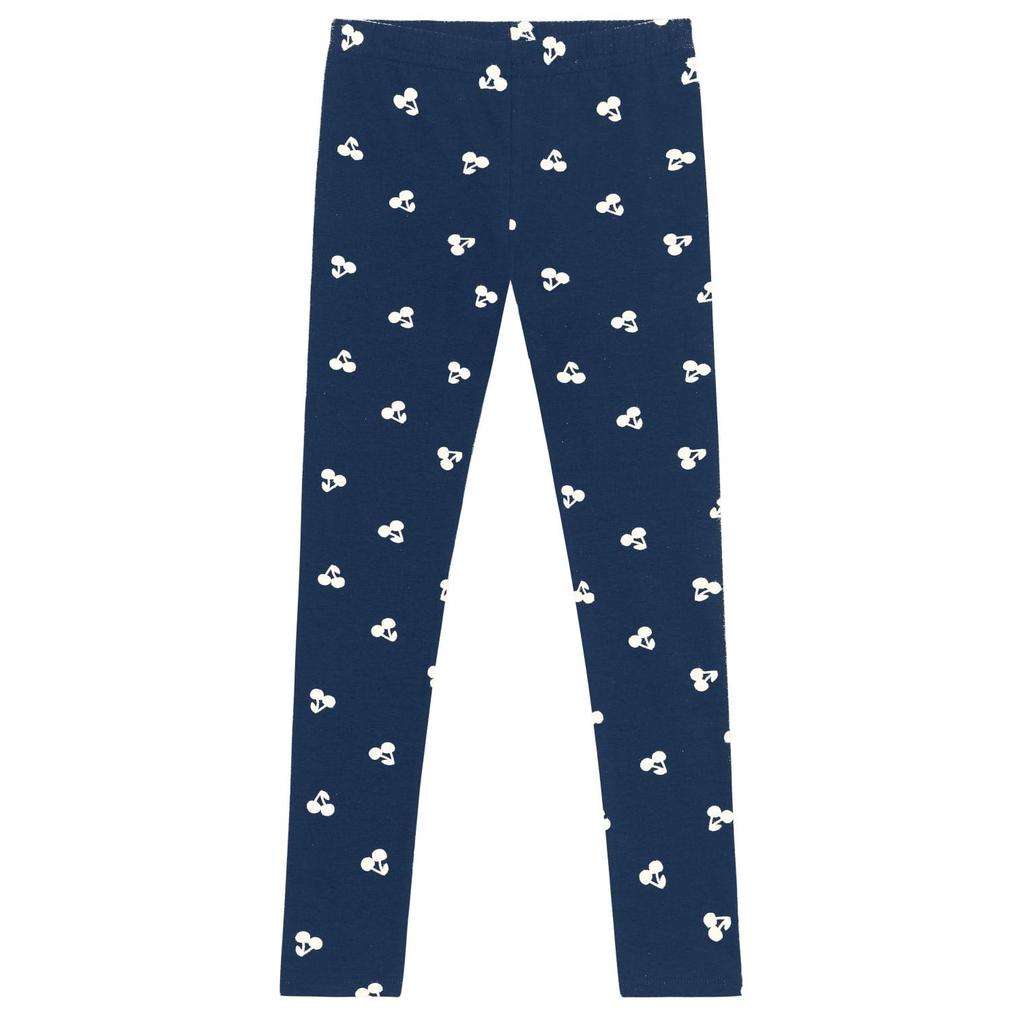 Calça legging infantil menina de cerejas em cotton Brandili Calça legging infantil menina de cerejas em cotton Brandili