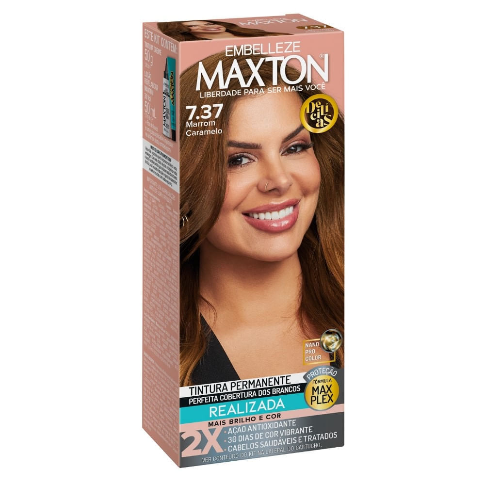 Tintura Maxton 7.37 Marron Caramelo em Oferta na Shopee