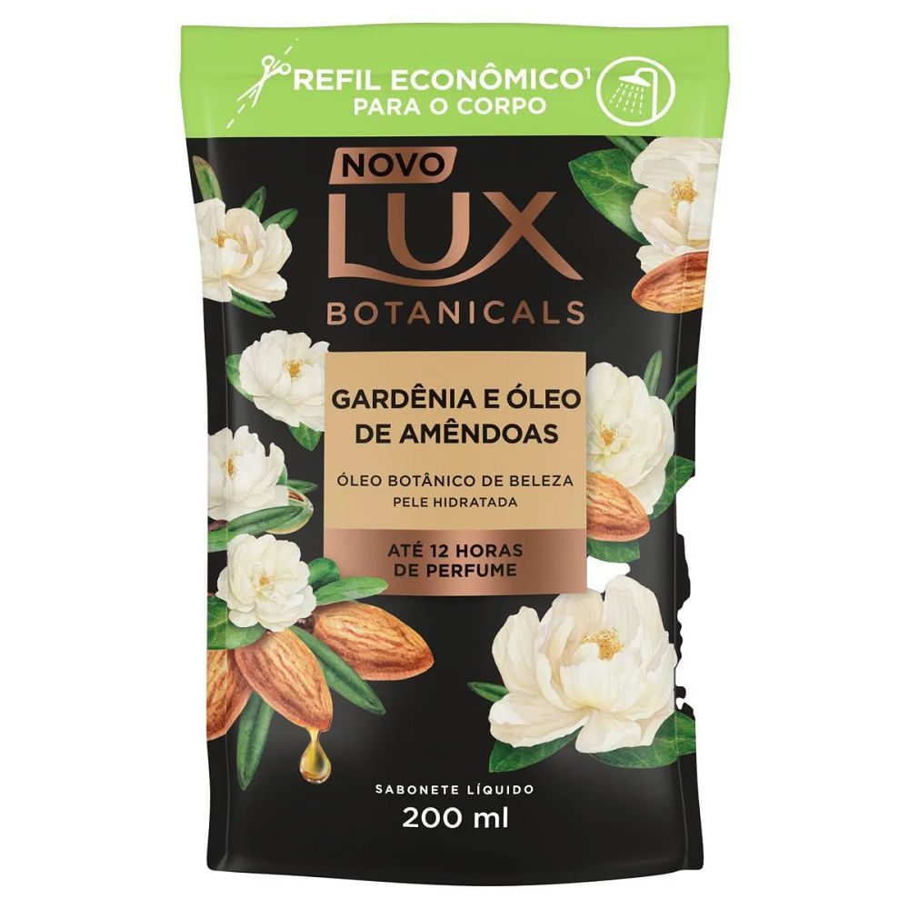 Sabonete Líquido Lux Refil Gardênia e Óleo de Amêndoas 200ml em Oferta na Shopee
