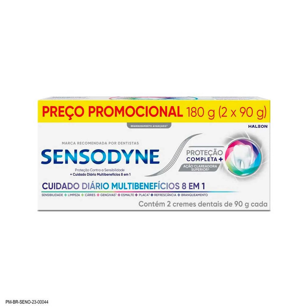 Creme Dental Sensodyne 90G 2Unidades Proteção Completa em Oferta na Shopee