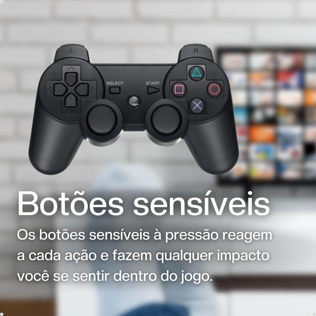 Controle PS3 Wireless Playstation 3 Dual Shock Sem Fio Joystick para Ps3