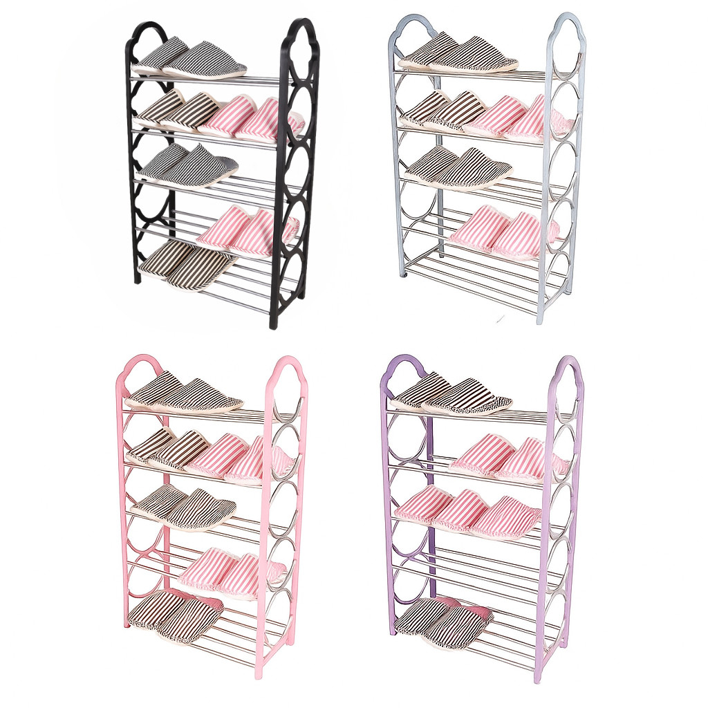 Sapateira 5 Andares Plástico Ferro Organizador Compacto Calçado Casa Móvel Multiuso Lavanderia tênis em Oferta na Shopee