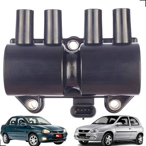 Imagem Bobina Ignição Corsa 1.0 8v 16v 98 99 2001 2002 2003 4 Pinos