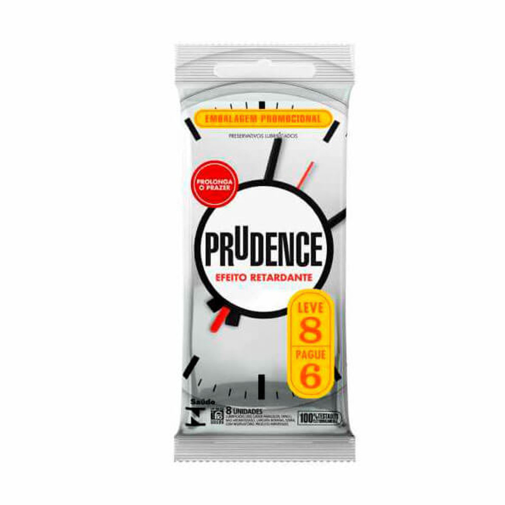 Preservativo com Efeito Retardante - 8 Unidades | Prudence