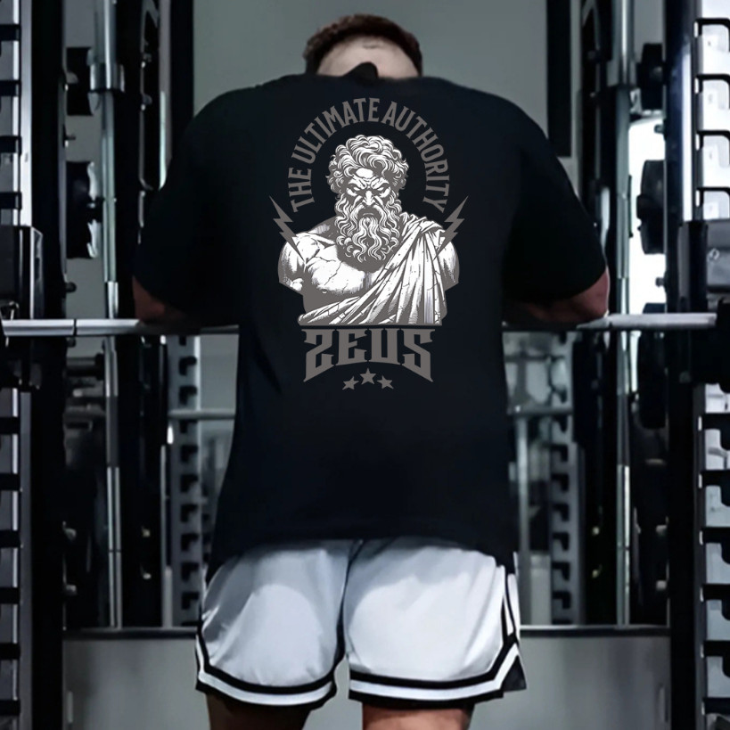 Camiseta Oversized Masculina Academia Estampa Zeus Streetwear 100% Algodão em Oferta na Shopee