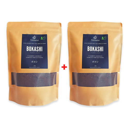 Kit 2x Bokashi Fertilizante orgânico Farelado 1kg Nutrição completa
