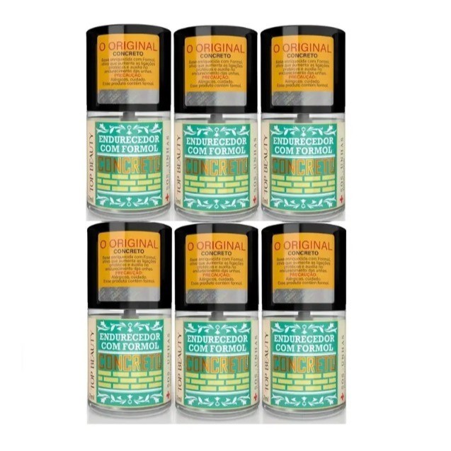 Kit base concreto com 6 unidades sos unhas fortes esmaltação em Oferta na Shopee