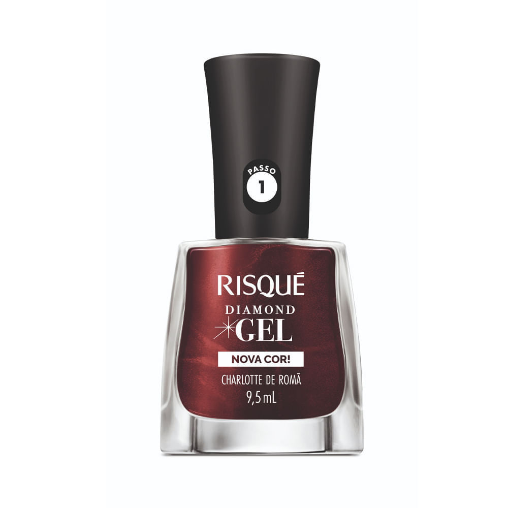 Esmalte Risqué Diamond Gel Charlotte De Romã 9,5ml em Oferta na Shopee