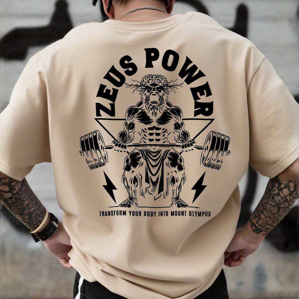 Camiseta Oversized Premium Blusao Zeus Power Confortavel BlusaoTreino Estiloso Academia Maromba