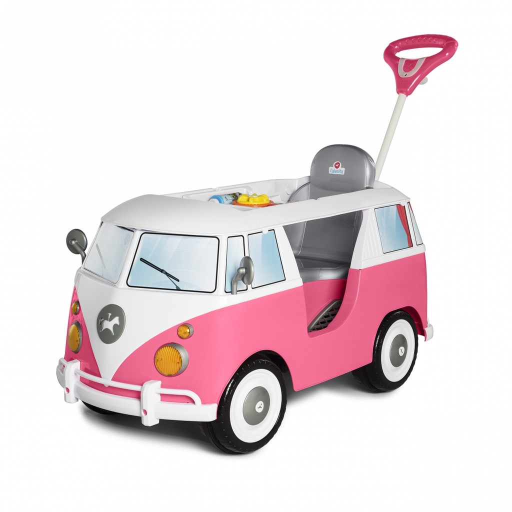 Carrinho de Passeio Calesita Kombina c/ Haste e Pedal - Rosa