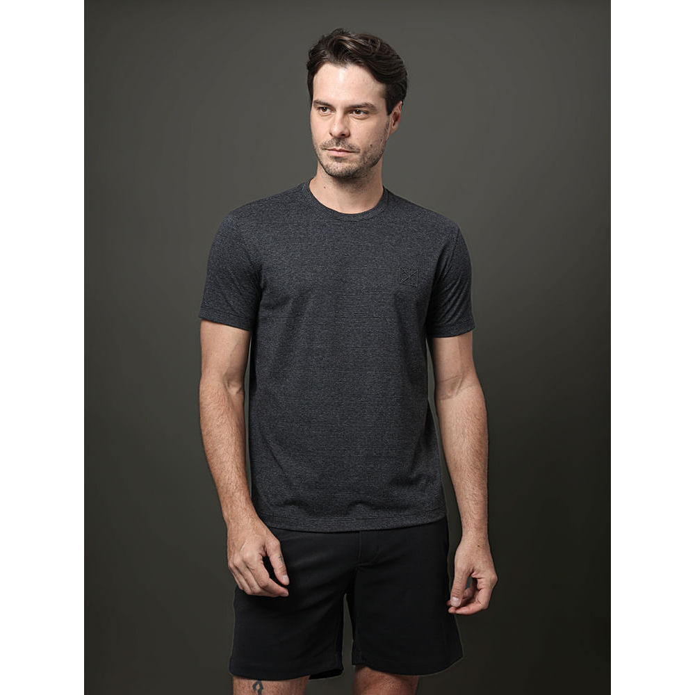 Camiseta Masculina Listrada Calvin Klein - Preto em Oferta na Shopee