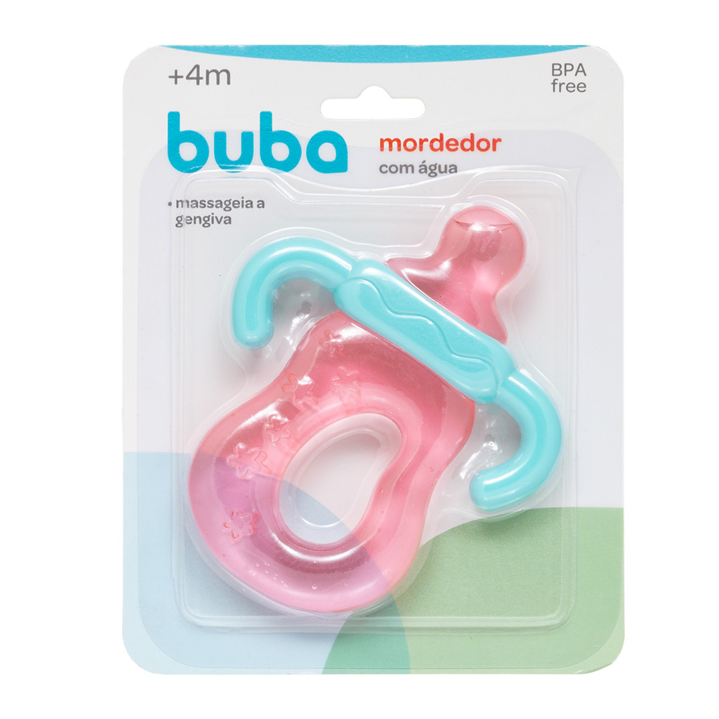 Mordedor com Água Buba Mamadeira Resfriável Rosa em Oferta na Shopee