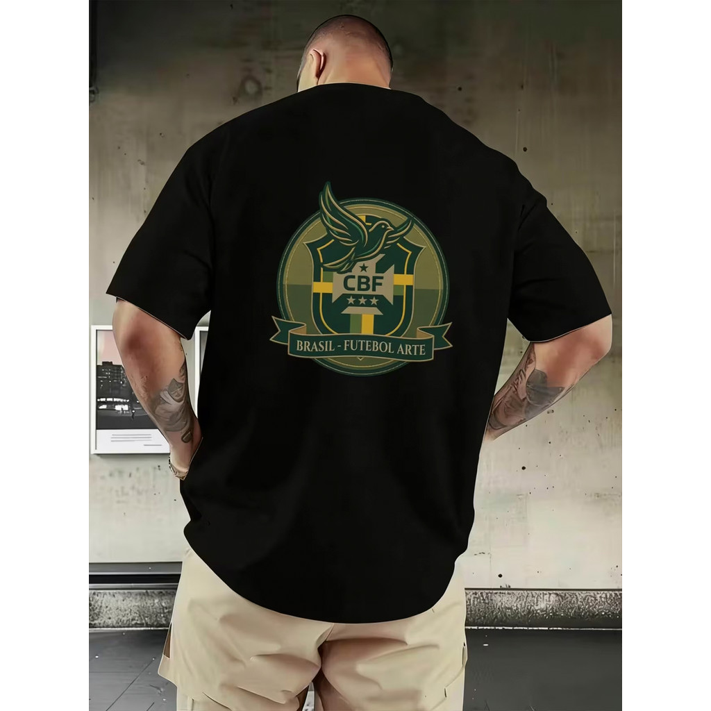 Camiseta Masculina Futebol Arte - Camisa Copa Do Mundo Brasil Unissex 100% Algodão Plus Size
