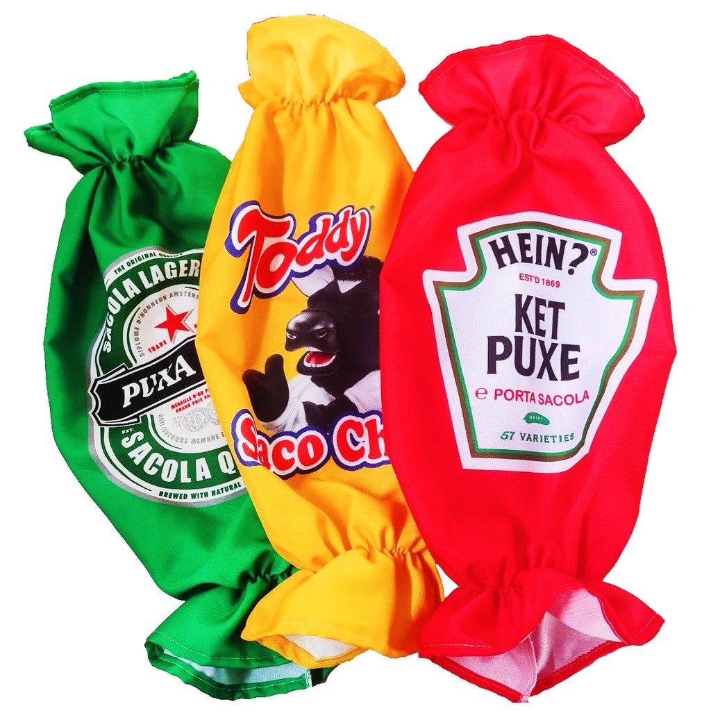 Puxa Saco Divertido | Porta Sacolas Decorativo para Cozinha | Estampas Criativas