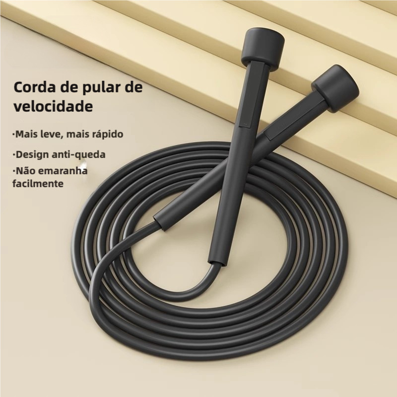 Corda de Pular Profissional Ajustável 2,80m em PVC –Ideal para Crossfit/Fitness/Emagrecimento/Treino