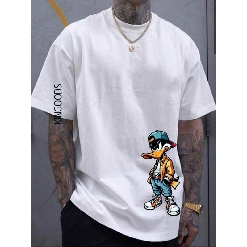 Camiseta Patolino Estiloso Masculina 100% Algodão – T-Shirt Confortável Plus Size Personagem Divertido