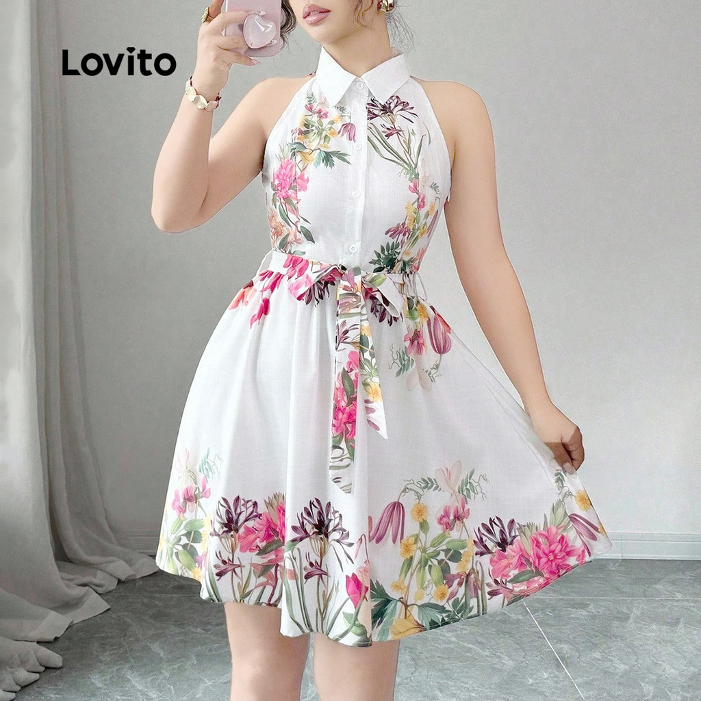 Lovito Vestido Boho Primavera/verão para Mulheres LK2LD147 em Oferta na Shopee