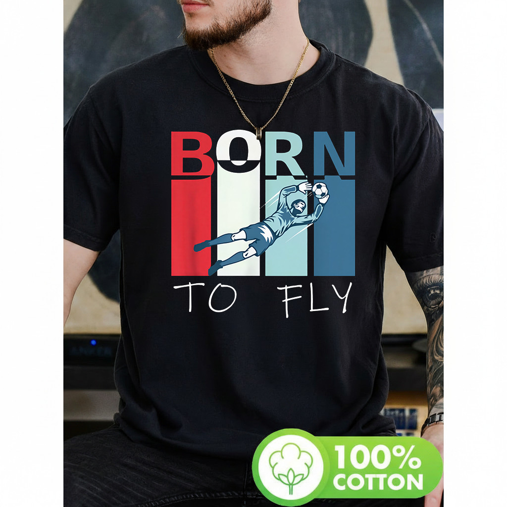 Camiseta Masculina Futebol Goleiro Estampa Atemporal Moderna Confortável Tema Esportivo Cena Casual