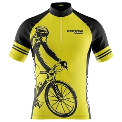 Camiseta Ciclismo Masculina Dryfit Proteção UV Bike MTB Speed Bike Amarela Colors