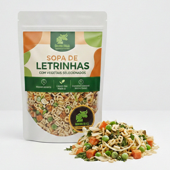 Sopa de Macarrão Letrinhas com Vegetais Rápida e Prática para Cozinhar