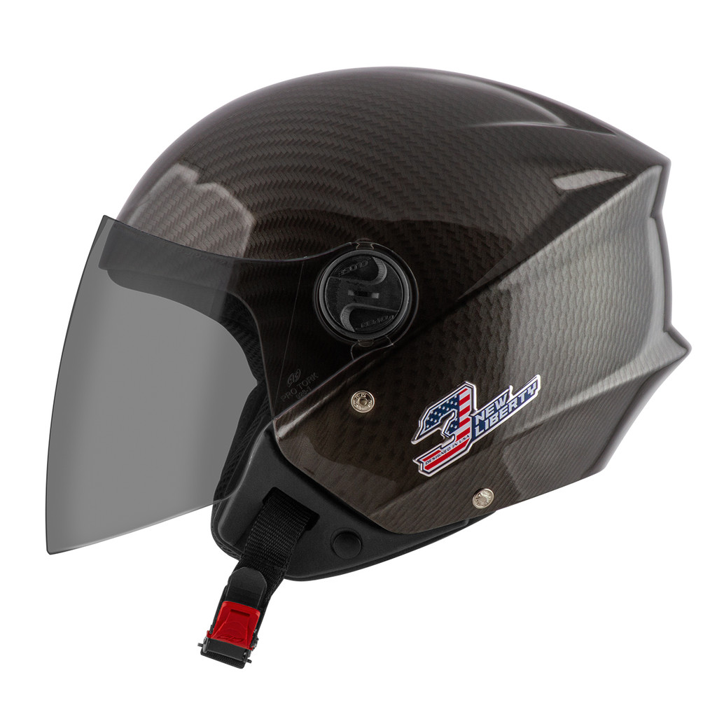 Capacete Aberto Pro Tork New Liberty 3 Carbon Viseira Fumê