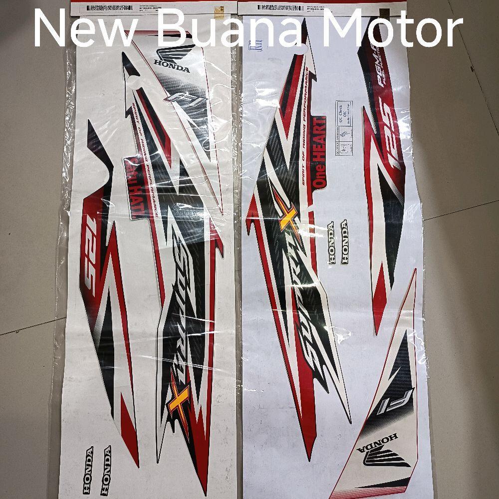 MERAH Novo Supra X 125 Fi Preto Vermelho Corpo Striping Adesivo 871X0K41N00ZBL 871X0K41N00ZBR
