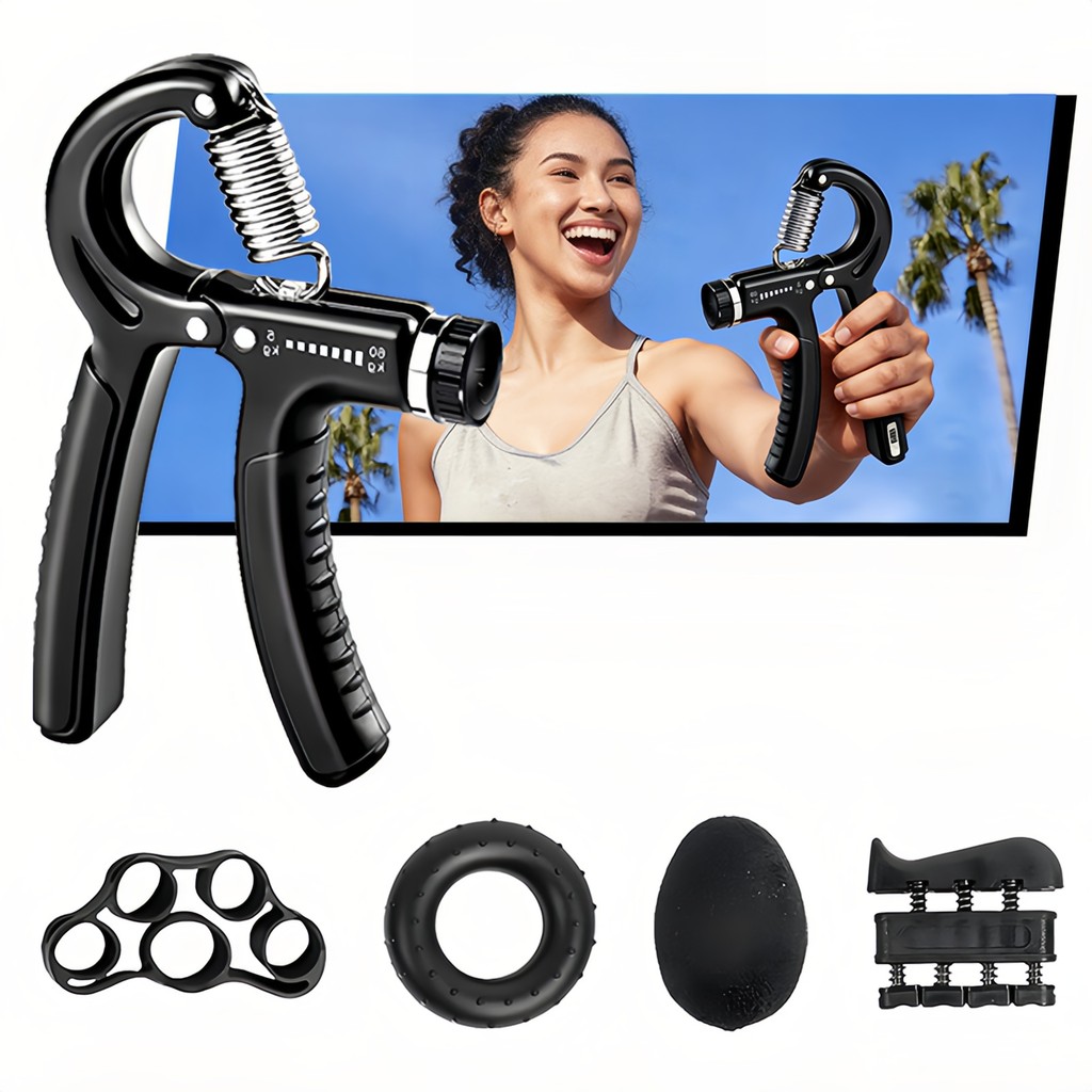 Kit 5 Peças Hand Grip De Mola Antebraço Mãos Aperto Dedos Mãos Punho Fisioterapia fitness
