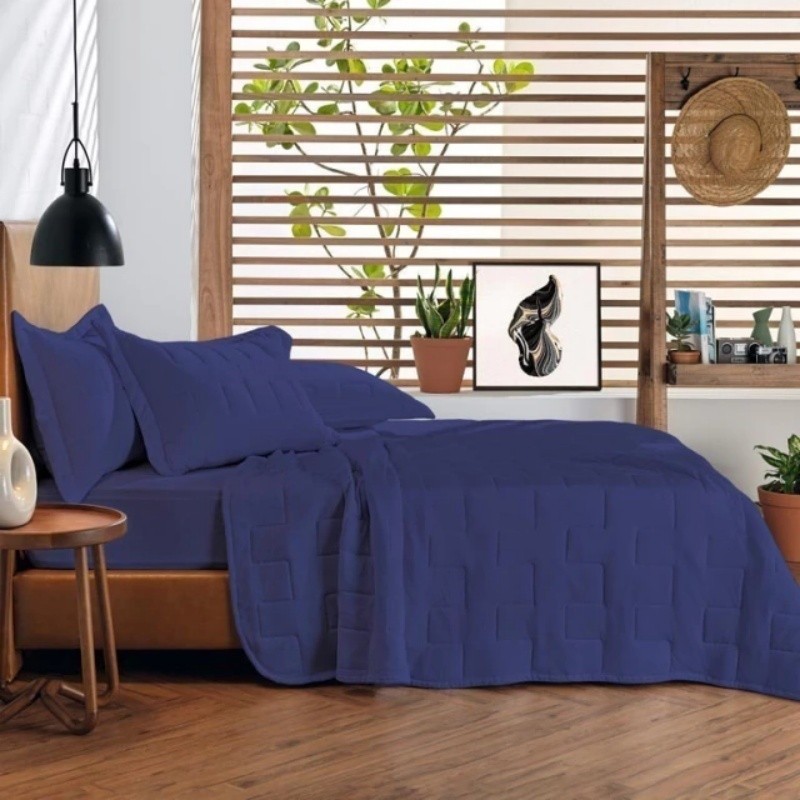 Kit Cobre Leito Malha 100% Algodão 2/3 pçs —Fine em Oferta na Shopee