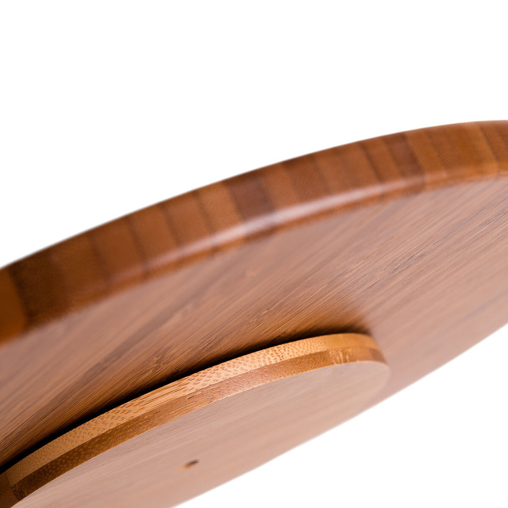 Tábua Giratória de Bambu Textura Palha Xadrez 33cm - Oikos · foto 2