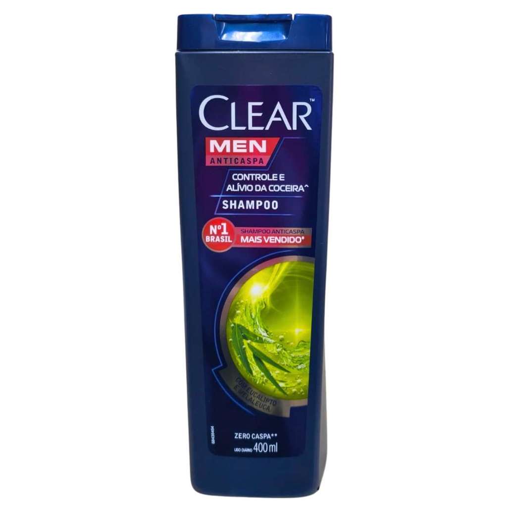 Shampoo clear men anticaspa controle alivio da coceira 400ml