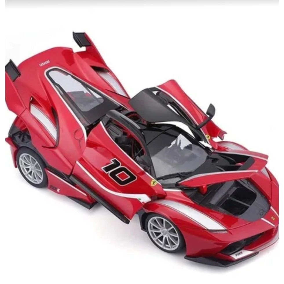 Miniatura Carro Ferrari FXX K #10 - Ferrari Racing - Vermelho - 1:24 - Burago