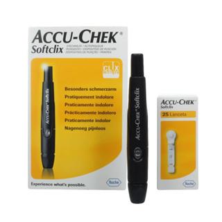 Lanceta e Lancetador Accu-chek Softclix em Oferta na Shopee