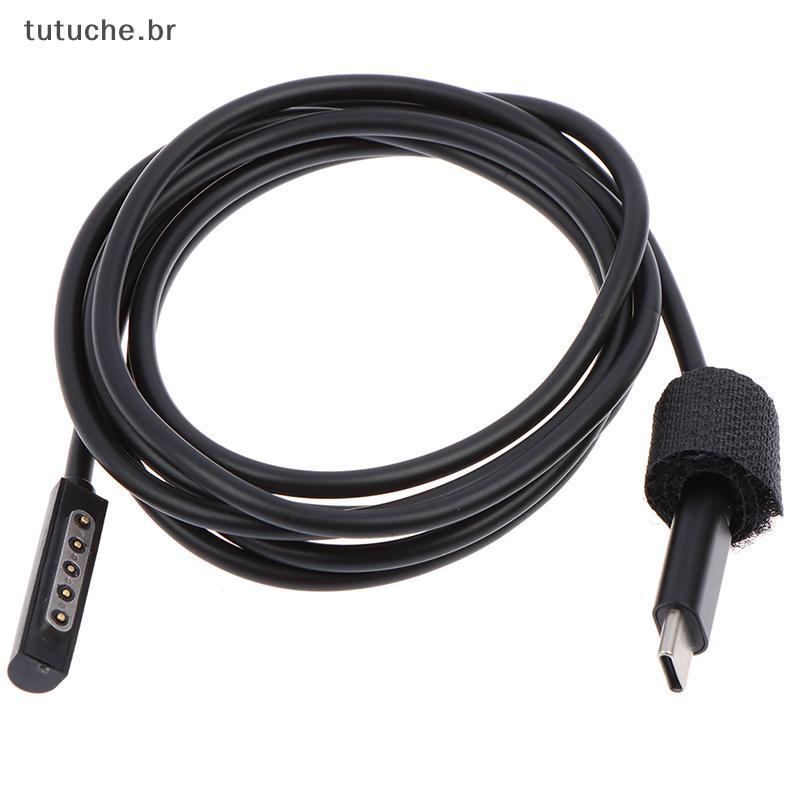 Cabo De Carregamento Do Carregador De Fonte De Alimentação TU USB Type C Para Microsoft Surface Pro 1/2 BR