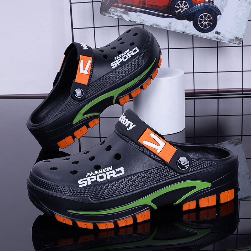 Buraco sapatos masculinos verão exterior Wear All-Match sandálias masculinas sapatos de praia casuais sapatos de jardim