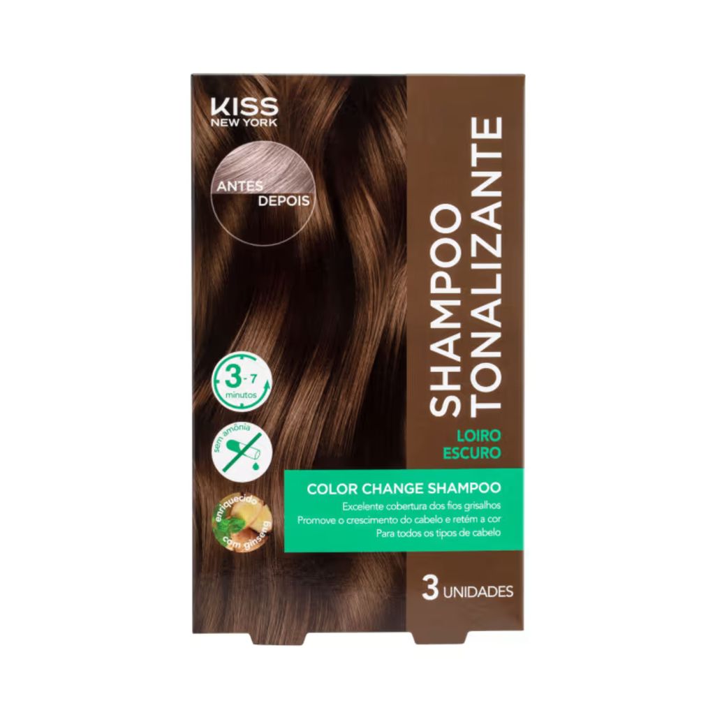 Color Change Shampoo Tonalizante Loiro Escuro - Kiss New York